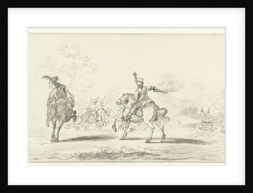 Cavalry battle by Jean Bernard