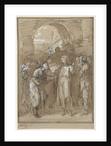 Christ among the Pharisees for a gate by Jacob de Wit