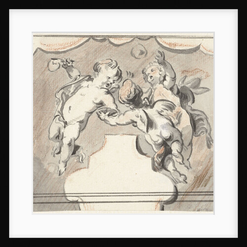 Three floating putti by Jacob de Wit