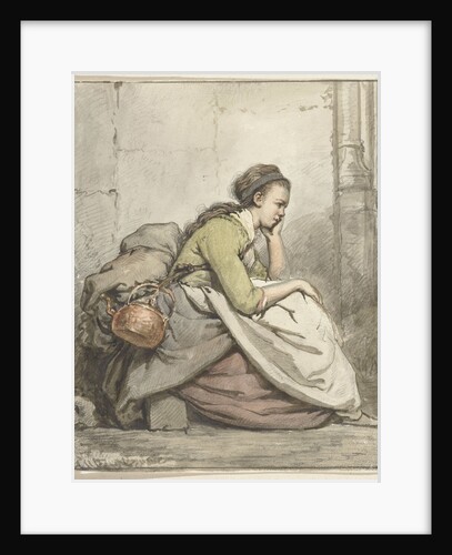 Seated Woman with a copper kettle by Abraham van Strij I
