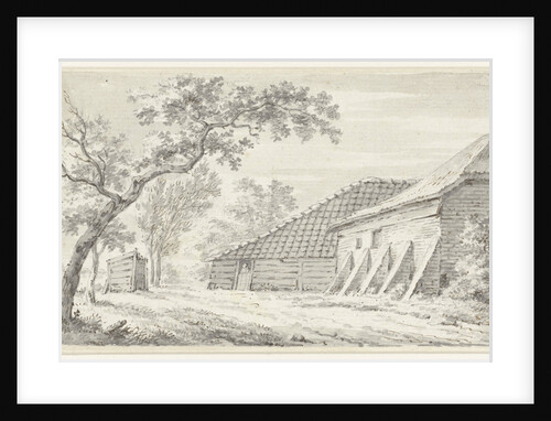 Farm with barn by Anonymous