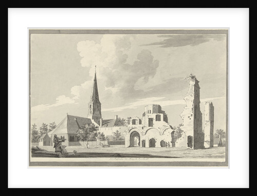 The ruins of the abbey of Rijnsburg The Netherlands by Gerrit Toorenburgh