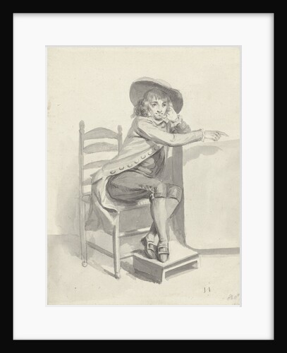 Boy sitting on a chair by Taco Scheltema I