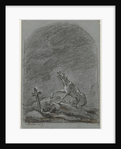 Yelping dog at the grave of his boss by David Pièrre Giottino Humbert de Superville