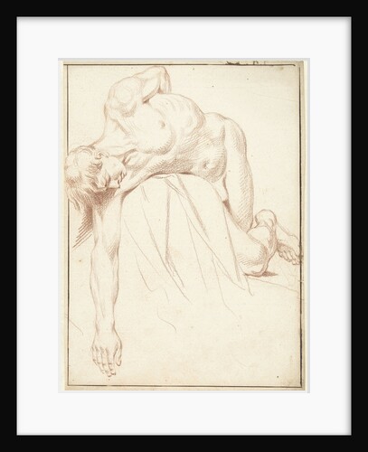 Study of male nude by Louis Fabritius Dubourg