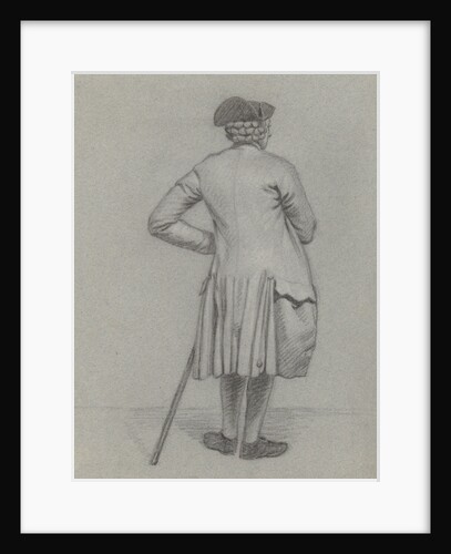 Standing man seen from the back by Jordanus Hoorn