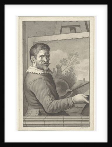 Portrait of painter at his easel by Anonymous