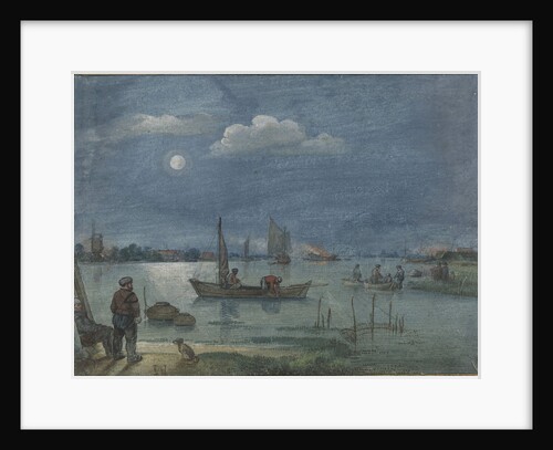 Fishermen by Moonlight by Hendrick Avercamp