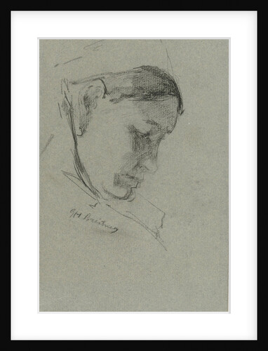 Head of a woman looking down by George Hendrik Breitner