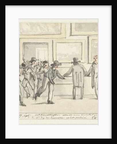 Visitors at the Art Exhibition in Amsterdam Netherlands in 1808 by Christiaan Andriessen