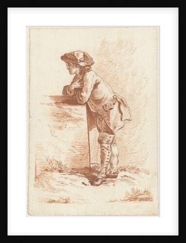 A stone leaning young man by Jordanus Hoorn