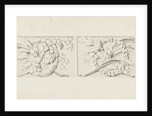 Design for two decorations in rectangular recessed surfaces by Bartholomeus Ziesenis