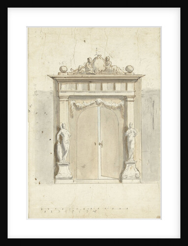 Design for an entrance gate with two images by Elias van Nijmegen