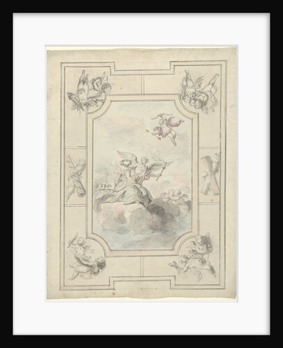 Design for a ceiling painting with allegory of peace by Dionys van Nijmegen