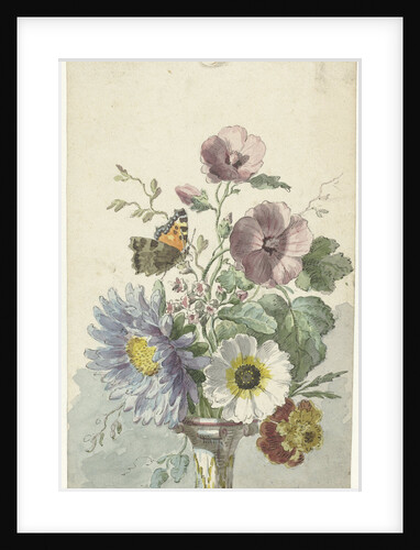 Bouquet of Flowers with a Butterfly by Willem van Leen