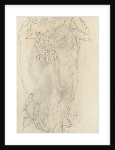 Standing man with a basket on his back by Matthijs Maris