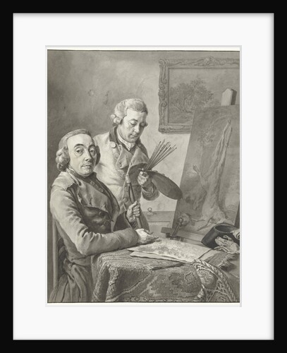 Portrait of Jacob de Vos I and the painter Wybrand Hendricks by Wybrand Hendriks