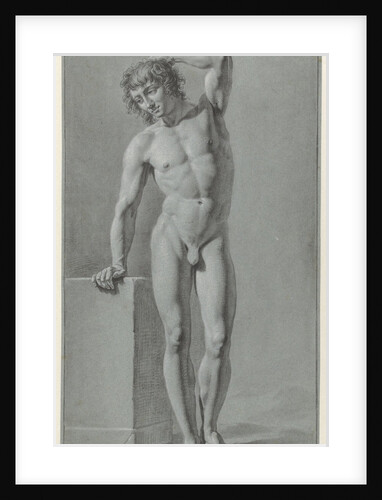Standing male nude by Jan Kamphuysen