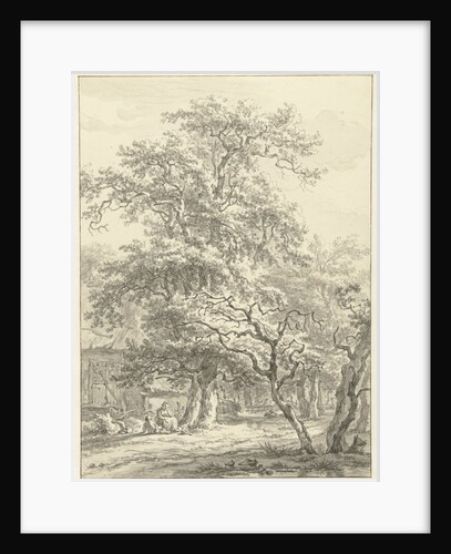 Mother and child sitting under trees by Egbert van Drielst