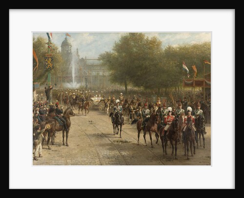 The Frederiksplein Amsterdam during the entry of Queen Wilhelmina by Otto Eerelman