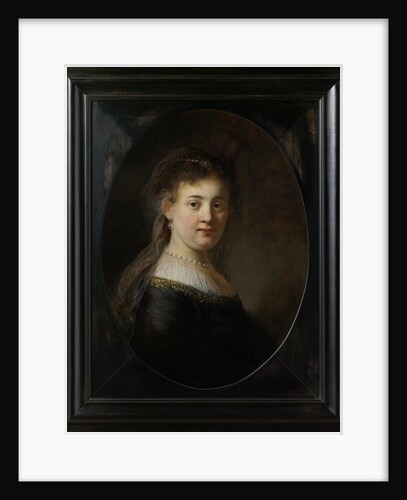 Young Woman in Fantasy Costume by Rembrandt Harmensz. van Rijn