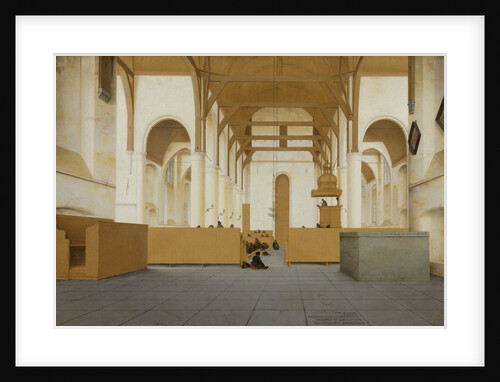 Interior of the St. Odulphus church in Assendelft The Netherlands by Pieter Jansz. Saenredam