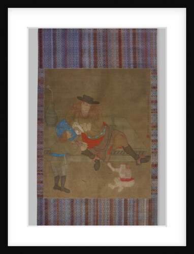 Painting of three Westerners by Zhang Rulin