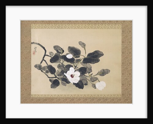 Scroll Painting with magnolia by Yamamura Kôka