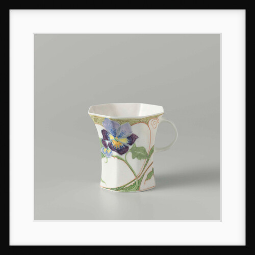 Cup, part of a set, painted with violins by C.W.J. 't Hart