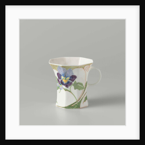 Cup, part of a set, painted with violins by C.W.J. 't Hart