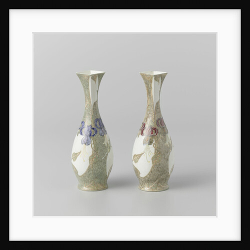 Vase with decoration of lily-like flower by J.M.G. Hakkert