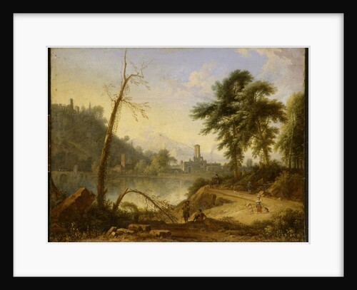 Italian Landscape with muleteer by Nicolaes Piemont