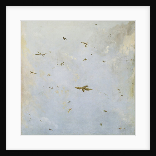Dolls-house Ceiling-Painting of a Cloudy Sky with Birds by Nicolaes Piemont