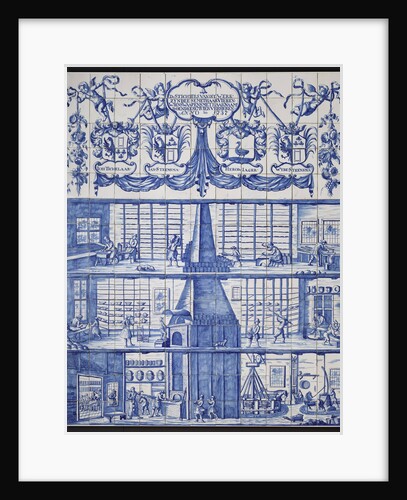 Tile panel with the tile and pottery factory in Bolsward by Anonymous