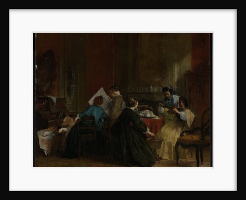 Group of Women Looking at Stereoscope Photographs by Jacob Spoel
