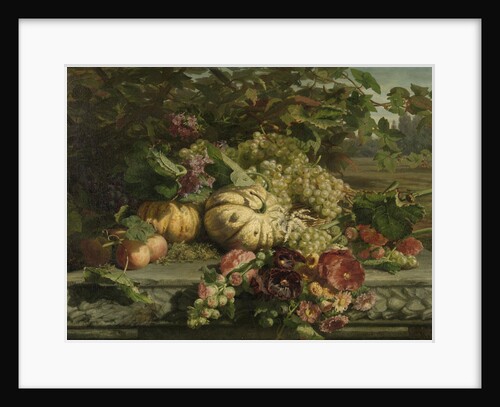 Still Life with Flowers and Fruit by Gerardina Jacoba van de Sande Bakhuyzen