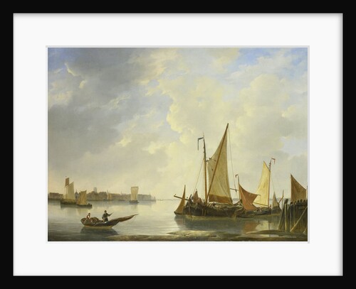 View of Dordrecht from Papendrecht, The Netherlands by Christiaan Lodewijk Willem Dreibholtz