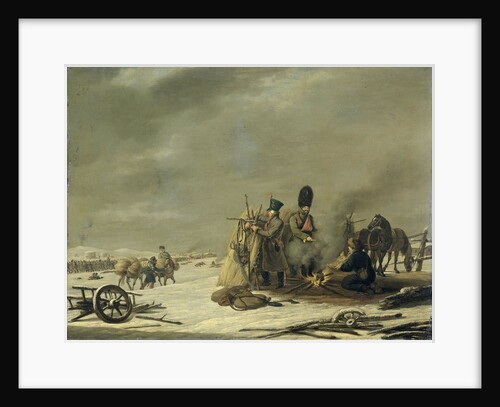 Bivouac at Molodetschno during the Night of the 3rd to 4th of December 1812, episode from Napoleon's Retreat from Russia by Johannes Hari I