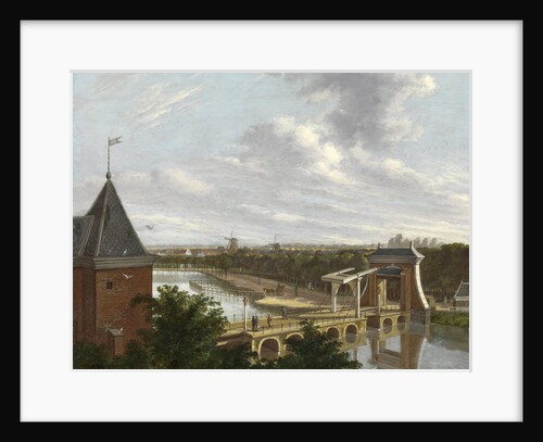 The Amsterdam Outer Canal near the Leidsepoort Seen from the Theatre, The Netherlands by Johannes Jelgerhuis