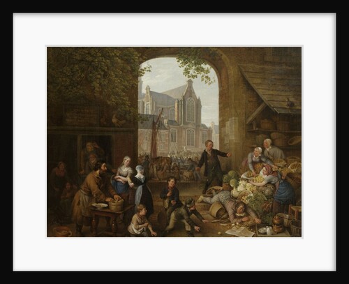 Two drunks on the market near the Westerkerk, Amsterdam by Peter Paul Joseph Noël