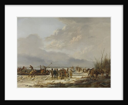 Breaking of the Ice on the Karnemelksloot near Naarden, January 1814, The Netherlands by Pieter Gerardus van Os