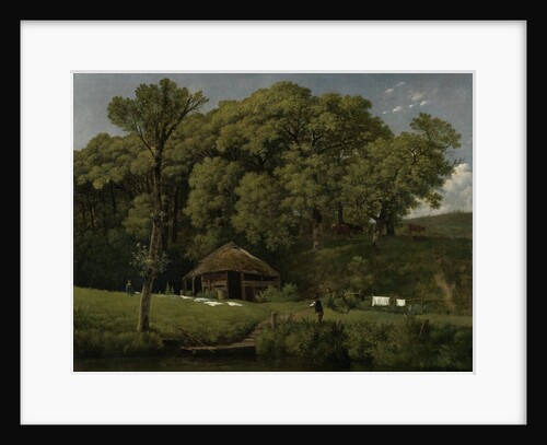 A Barn on the Bank of a Stream in Gelderland, The Netherlands by Wouter Johannes van Troostwijk