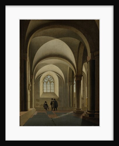 The westernmost bays of the south aisle of the Mariakerk in Utrecht, The Netherlands by Pieter Jansz. Saenredam