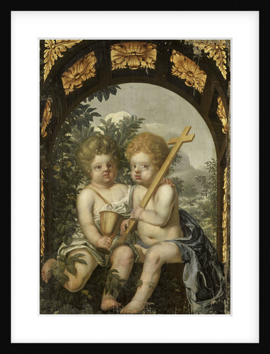 Christian Allegory with two Children with Cross and Chalice by Anonymous