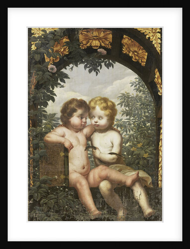 Christian Allegory with two Children with a Bible and Snake by Anonymous