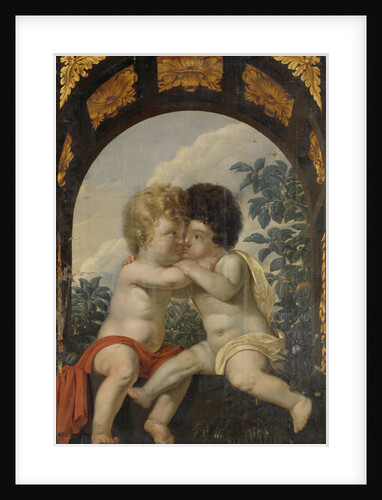 Christian Allegory with two Children Hugging each other by Anonymous
