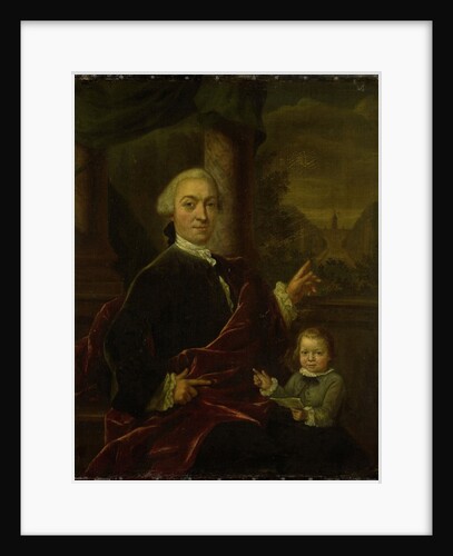 Family Portrait of Jan van de Poll, Banker and Burgomaster of Amsterdam with his young Son Harman by Jan Maurits Quinkhard