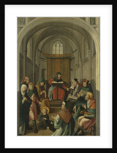 Panel of an Altarpiece with Dispute with the Doctors, on verso is Appearance of Christ to his Mother by Master of Alkmaar