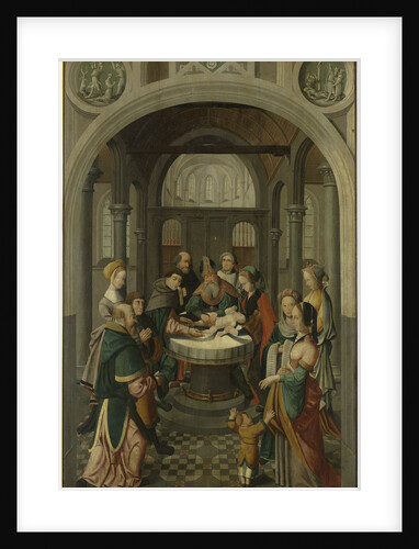 Panel of an Altarpiece with Circumcision of Christ, on verso is Resurrection of Christ by Master of Alkmaar