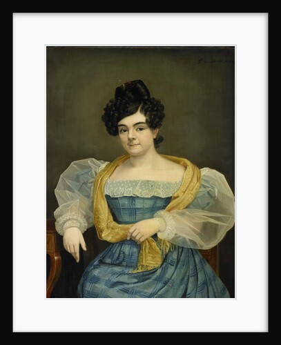 Portrait of Adriana Johanna van Wijck, Wife of Johannes Ploos van Amstel by Petrus van Schendel